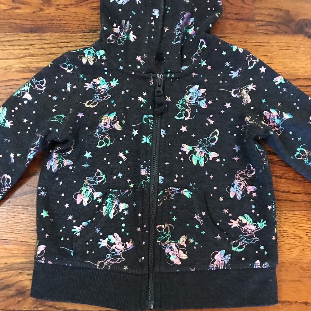 Girls Disney Hooded Hoodie Jacket Coat 
Minnie Mouse Winter Full Zip Sweater - Picture 3 of 14